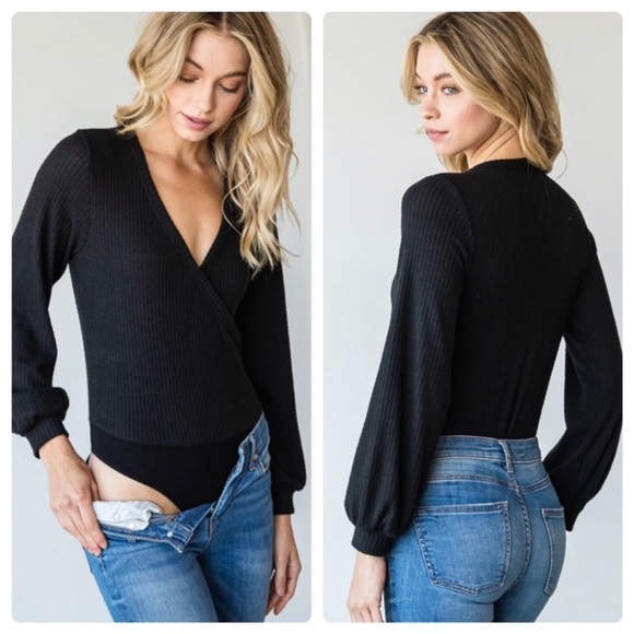 NEW Long Sleeve V Neck Bodysuits - Picture 6 of 8